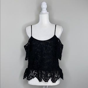 3 for $30 🖤 Zara Lace Cold Shoulder Crop Top M